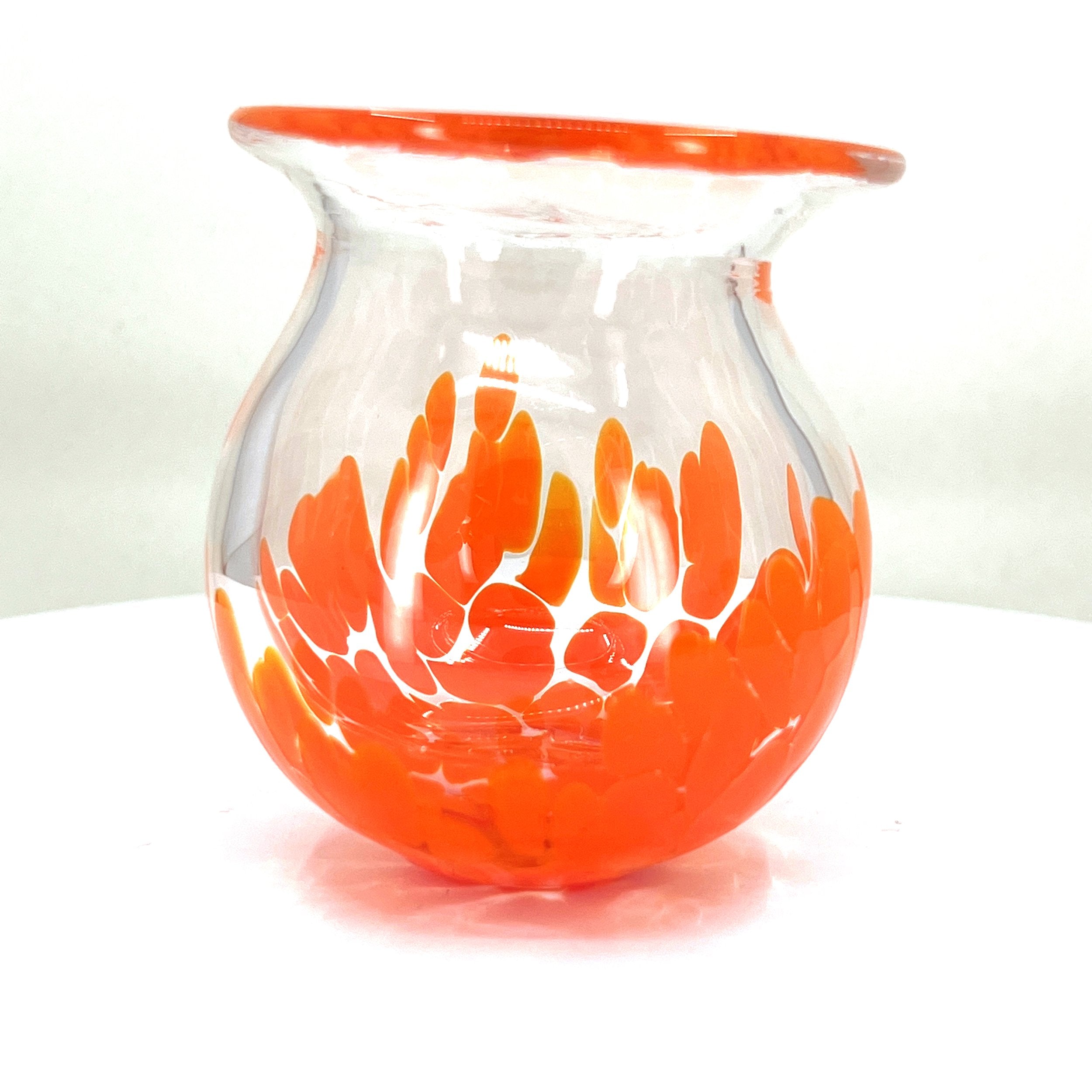 Clear X Orange Frit
