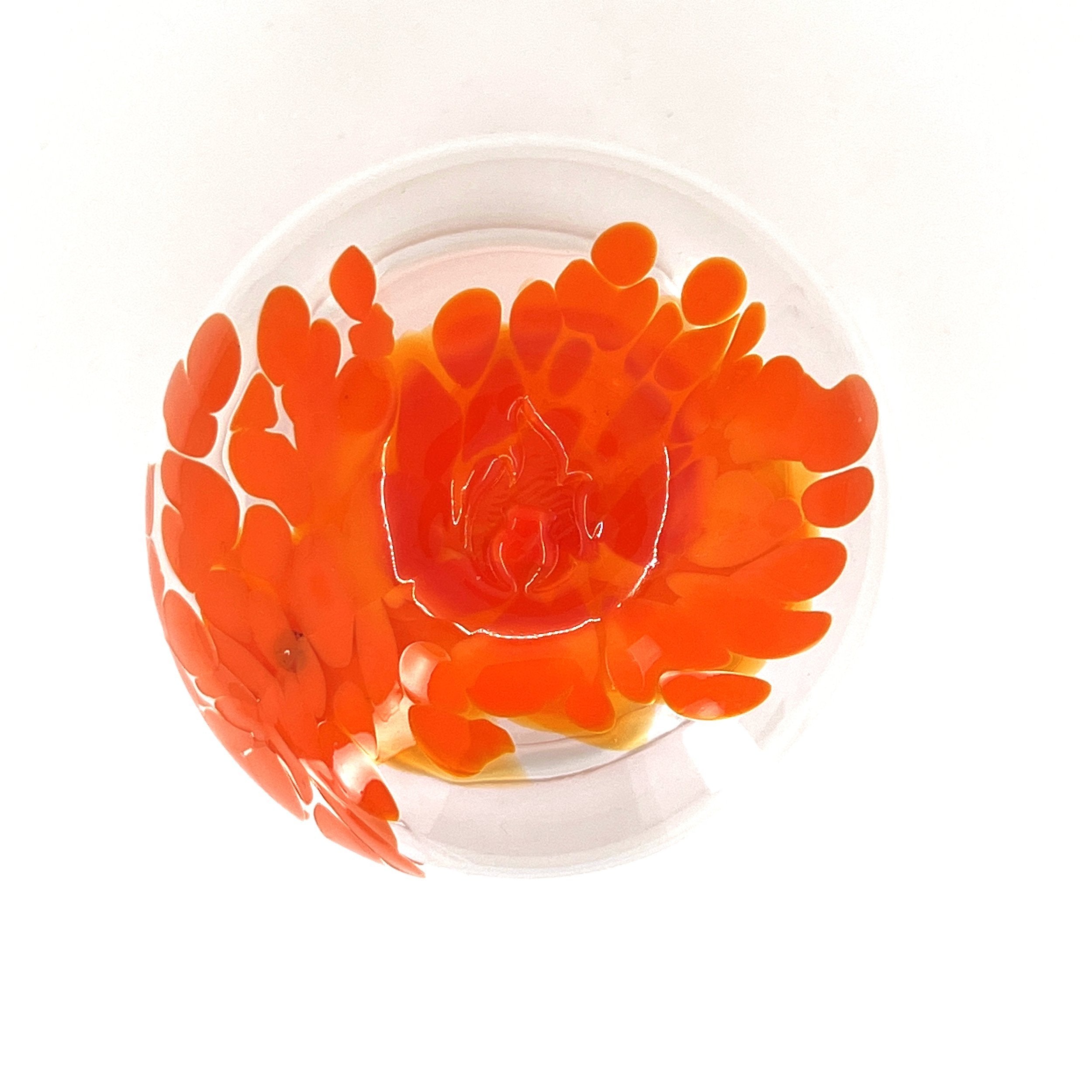 Clear X Orange Frit