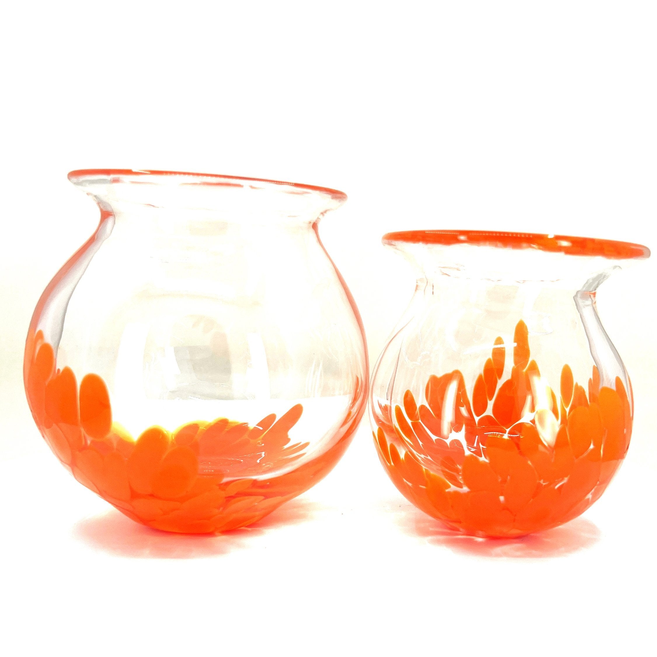 Clear X Orange Frit