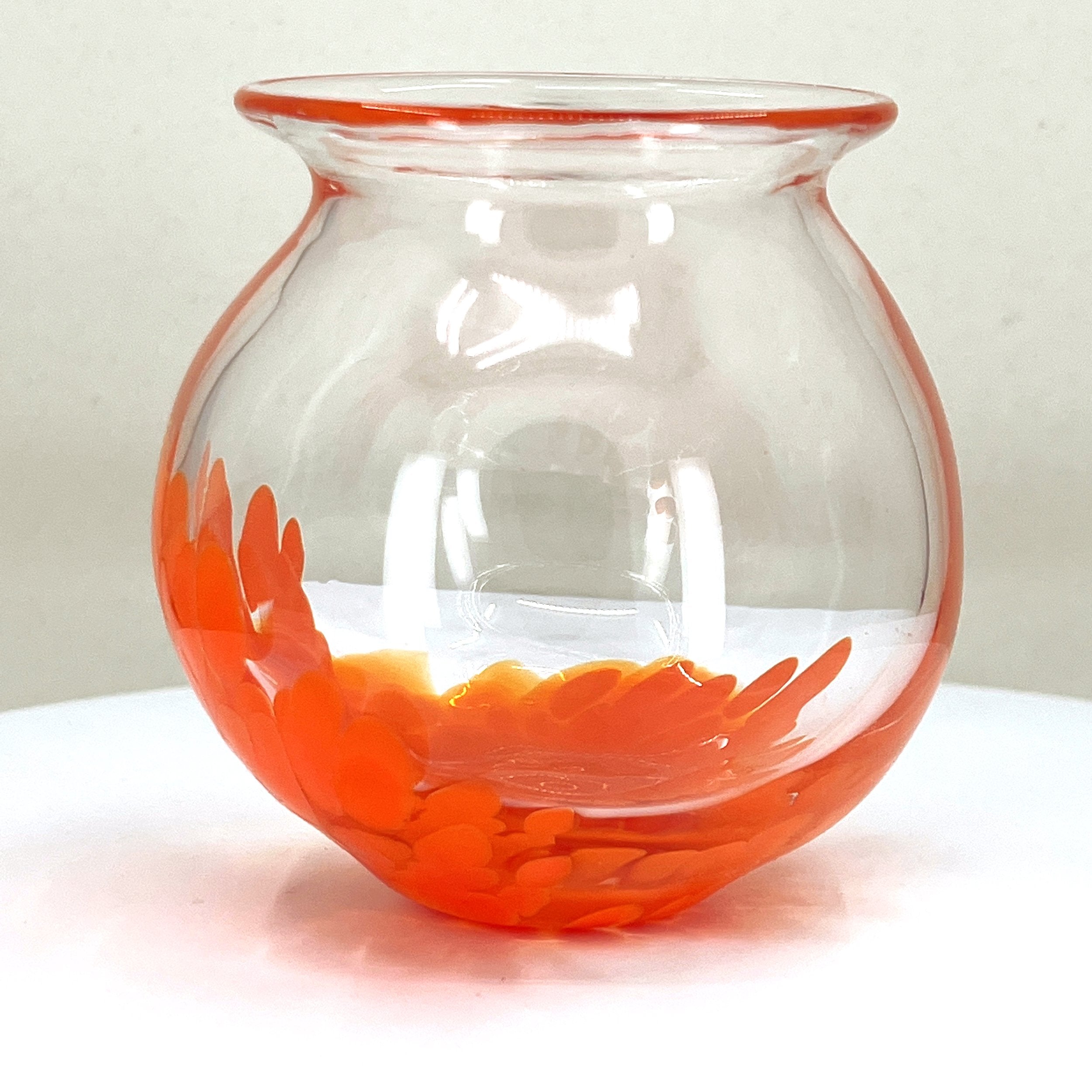 Clear X Orange Frit